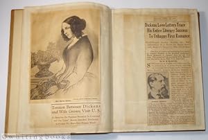 Vintage Scrapbook of Newspaper Articles (Primarily New York Papers) about Charles Dickens from Bo...