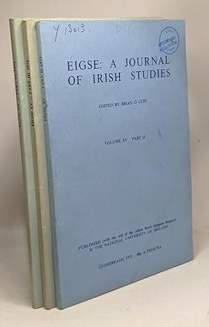 Eigse: a journal of Irish Studies - VOLUME XV - Part II + Part III + Part IV --- 3 volumes