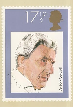 Sir John Barbirolli Royal Mail Classical Music Conductor Postcard