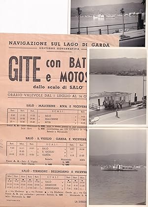 Motoscafi Boat Trips 1956 Timetable Photo Italian Bundle