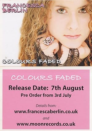 Colours Faded Francesca Berlin CD Launch Advertising Postcard