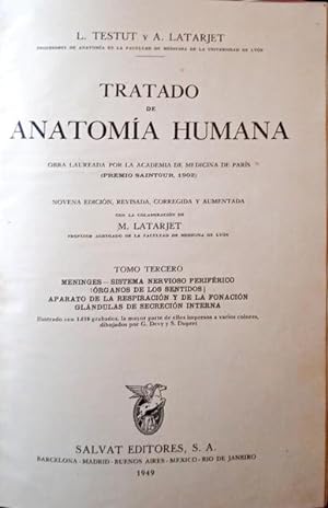 TRATADO DE ANATOMÍA HUMANA. [TOMO I]
