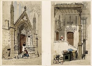 Plate 16: Picturesque Architecture in Paris, Ghent, Antwerp, Rouen & Drawn from Nature & on Stone...