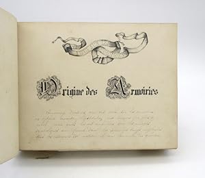 Essai sur les armoiries [suivi de:] Les Gloires de France [et] Supplément : manuscrit illustré et...