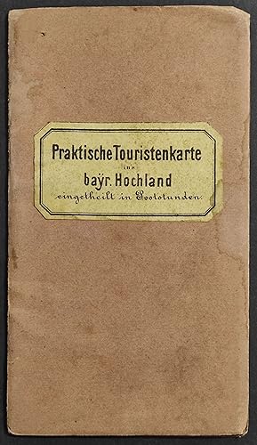 Praktische Touristenkarte ins Bayr Hochland - Eingetheilt in Poototunden
