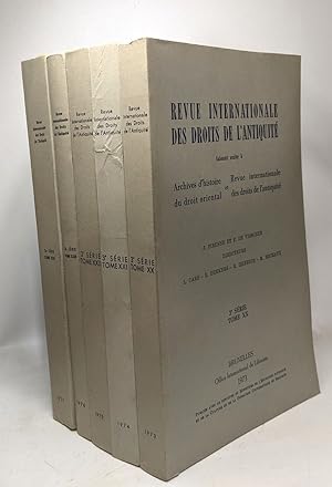 Revue internationale des droits de l'antiquité faisant suite à archives d'histoire du droit orien...