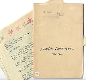 Joseph Ledwinka 1870-1949 + letter laid in