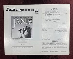 Janis: A Film (PROMOTIONAL MATERIAL for the 1974 Documentary)