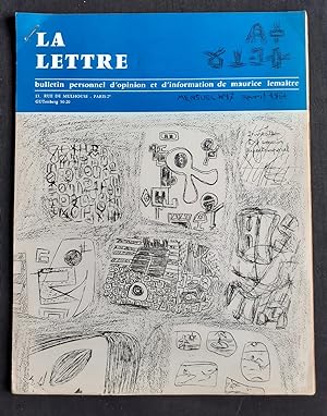 La Lettre. Bulletin personnel d'opinion et d'information de Maurice Lemaître. Mensuel : N°17