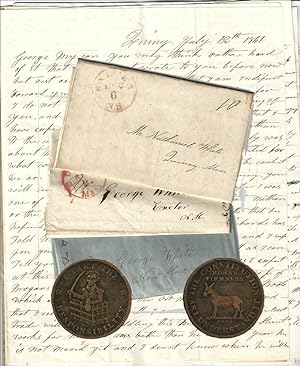 1841-1845 - An archive of correspondence between an exceptionally wealthy Massachusetts bootmaker...