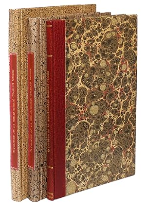 Ensemble complet des 3 catalogues de vente de la Bibliothèque de Charles Nodier, -1) Catalogue d ...
