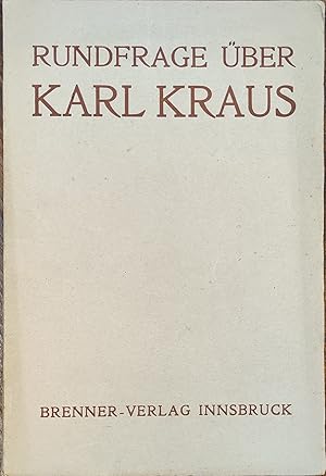 Rundfrage über Karl Kraus.