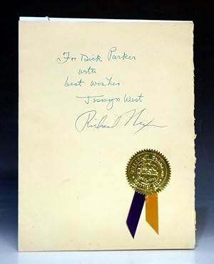 Dr. Paul S. Smith Testimonial Dinner, March 1962, Signed By Richard Nixon and Jessamyn West