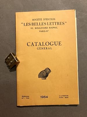 Société d'édition "Les Belles Lettres". Catalogue général.