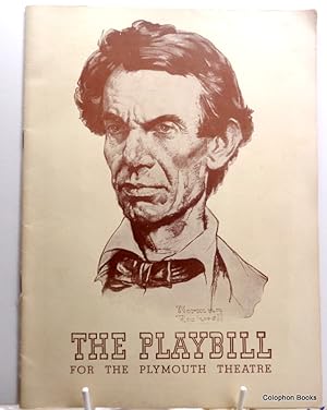 The Plymouth Theatre, New York. Playbill for the 1938 play "Abe Lincoln In Illinois" With Norman ...