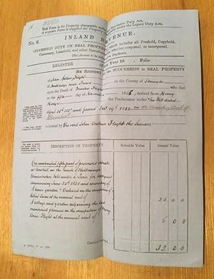 Rodborough, Glos. John Arthur Flight. Revenue Document