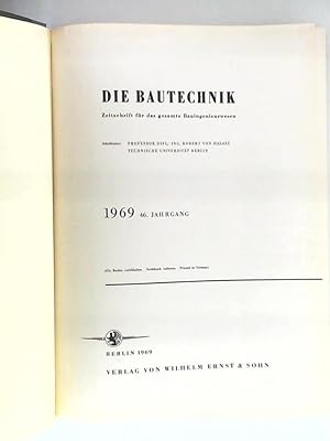 Die Bautechnik - 46. Jahrgang 1969 - Heft 1-12 gebunden
