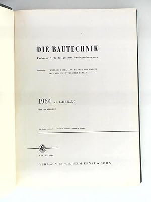 Die Bautechnik - 41. Jahrgang 1964 - Heft 1-12 gebunden