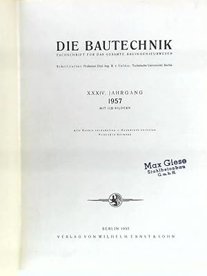Die Bautechnik - 34. Jahrgang 1957 - Heft 1-12 gebunden