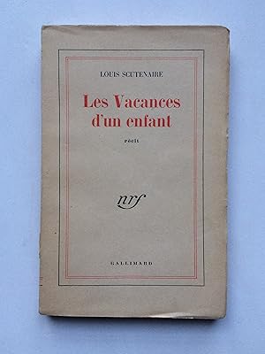 Les Vacances d' un Enfant [ ENVOI de l' Auteur ]