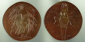 [Series of Six Bronze Bas-Relief Sculpted Medallions of Mythological Figures]