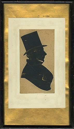 Silhouette, Portrait of a Man in a Top Hat