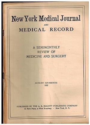 New York Medical Journal and Medical Record, August 15, 1922