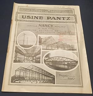 Usine Pantz - Nancy Jarville Catalogue N. 230 Constructions Métalliques