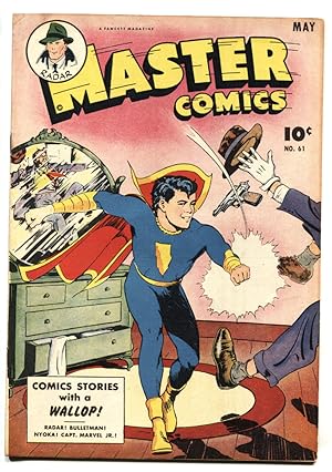 MASTER #61 1945-FAWCETT-CAPT MARVEL JR-NYOKA SERIAL-BULLETMAN-RADAR-vg/fn