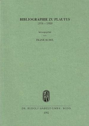 Bibliographie zu Plautus 1976-1989