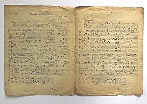 NED ROREM 1945 ORIGINAL Music Manuscript PRAYER AND PARAPHRASE FOR VIRGIL THOMSON Rare Folio Holo...