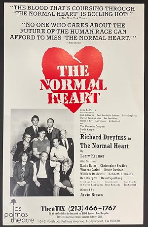 The Normal Heart [poster for the Las Palmas Theatre run of the play]