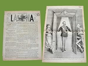 La Rana 20 Febbraio 1880 Giornale satirico Apertura del Parlamento ITALIA