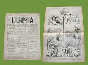La Rana 2 Gennaio 1880 Giornale satirico Marenghi Socialismo Russia ITALIA