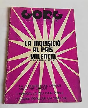 REVSITA GORG Nº15, GENER 1971: LA INQUISICIÓ AL PAÍS VALENCIÀ.