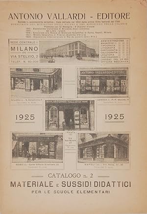 Antonio Vallardi Editore. Catalogo n.2. Materiale e sussidi didattici per le scuole elementari, 1925