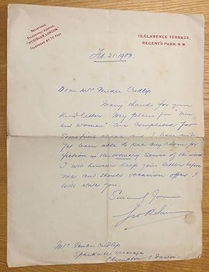 letter "I have not yet. to see any room for fiction"
