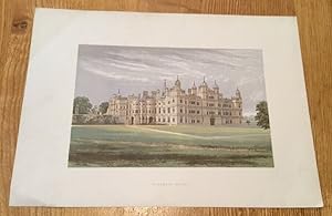Burghley House - Coloured Lithograph