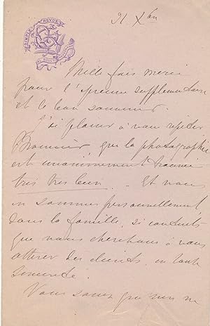 Georges RÉGNAL lettre autographe signée