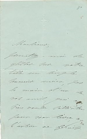 Adélaïde Louise d'Eckmühl de Bcloqueville lettre