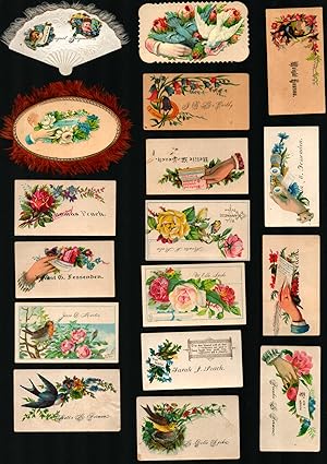 Lot of Seventeen Victorian Calling Cards