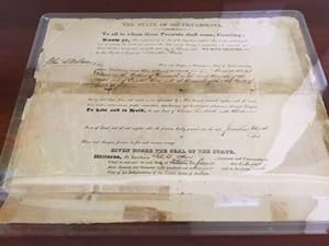 1824 SOUTH CAROLINA Land Grant SIGNED by SC Governor John Lyde WILSON to Jonathan WARD