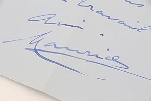 Lettre autographe signée adressée à Alice Rim lui présentant ses voeux pour l'année 1955