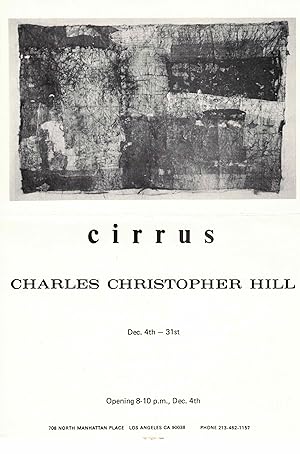 Charles Christopher Hill art show invite