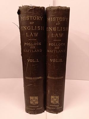 A History of English Law: Before the Time of Edward I.