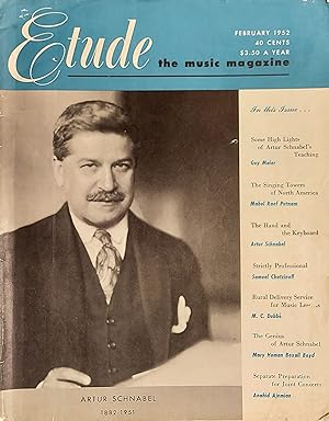 Etude The Music Magazine, Febuary1952