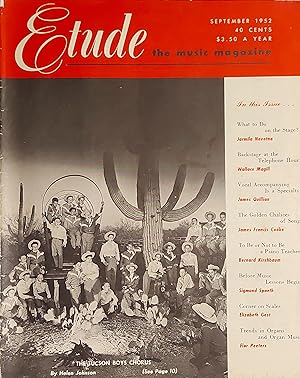 Etude The Music Magazine, September 1952