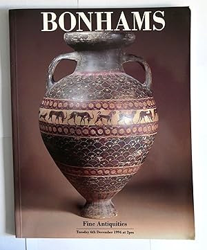 BONHAMS Fine Antiquities Tuesday 6th December 1994 at 2pm