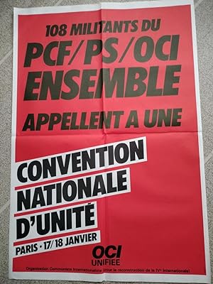 108 Militants PCF/PS/OCI ensemble appellent à une convention nationale d'unité