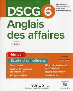 DSCG 6 : anglais des affaires ; manuel (2e édition)